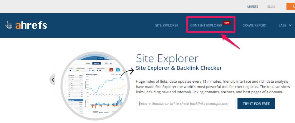 Ahrefs Content Explorer