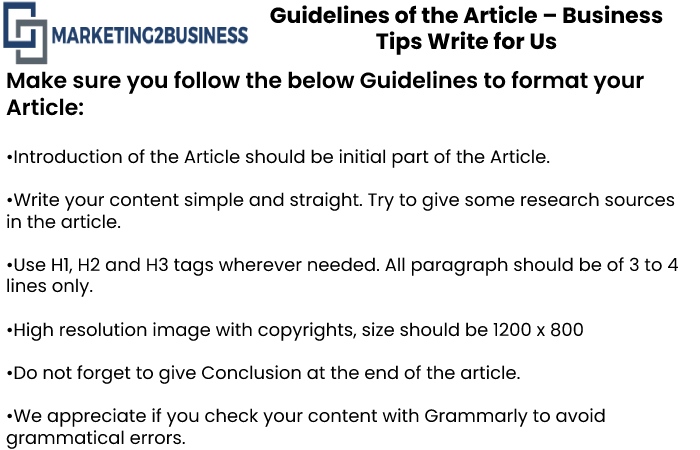 Guidelines for the article Marketing2Business