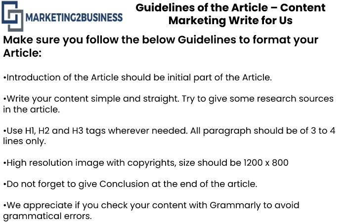 Guidelines for the article Marketing2Business