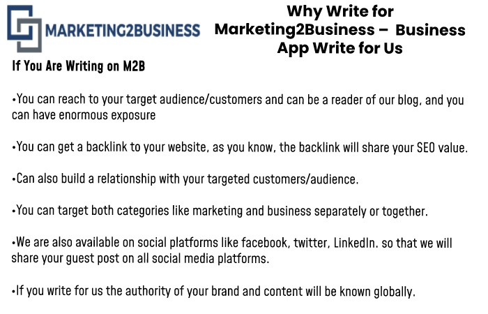 Why write for us Marketing2Business 