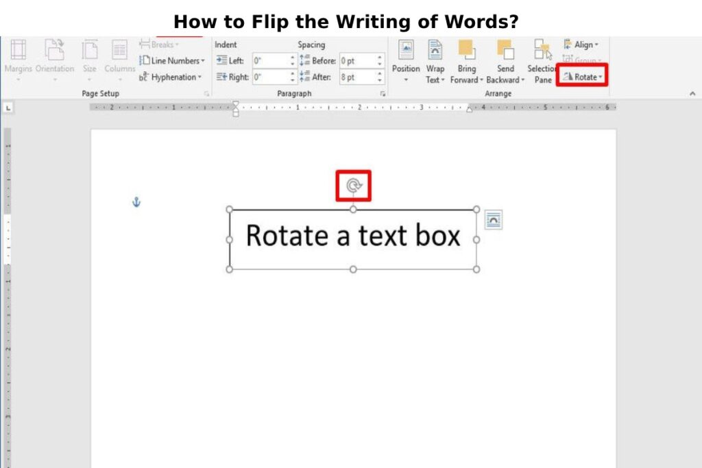 flip the writing of words