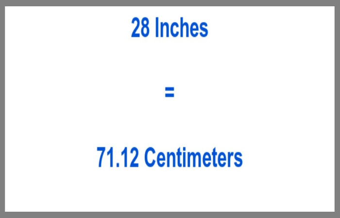 How to Convert 28 Inches to Cm?