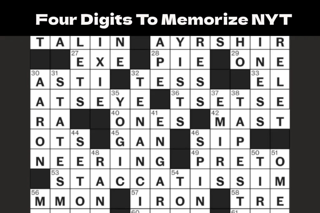 Four Digits To Memorize NYT