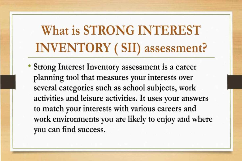 Strong Interest Inventory Assessment to Find a Career