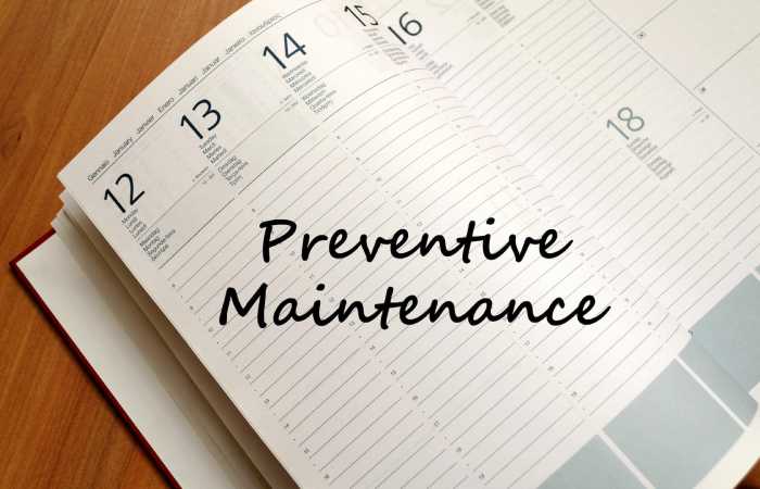 Checklist for Machine Maintenance