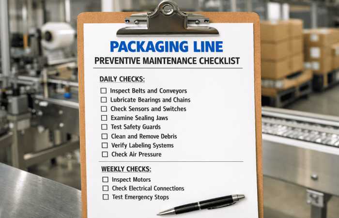 Machine Maintenance Checklist